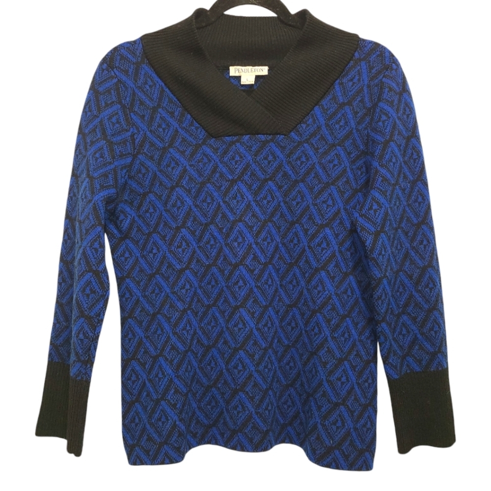 PENDLETON DIAMOND PATTERN SWEATER‎ Women's Size LARGE